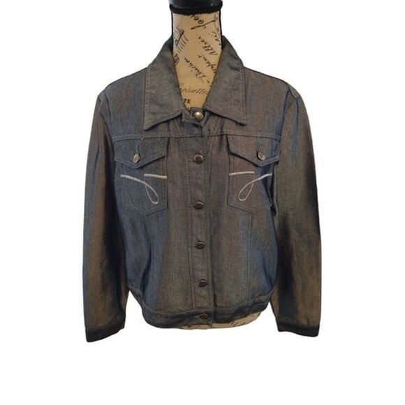 Johnny blaze flame denim Jacket Xl Y2K - Picture 1 of 12
